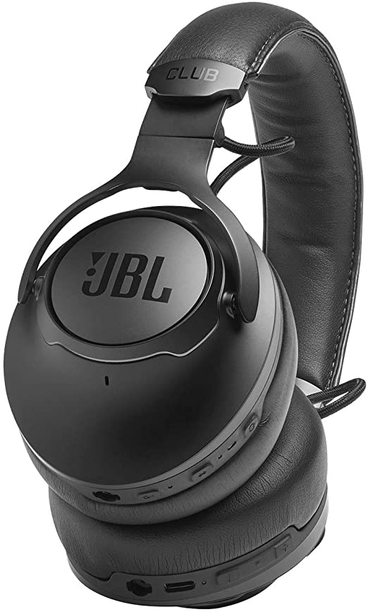 JBL CLUB ONE - Premium Wireless Over-Ear Headphones with Hi-Res Sound Quality Adaptive Noise Cancellation and EQ Customization - Black