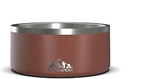 Hydrapeak Dog Bowl, Non Slip Stainless Steel, Dog Water Bowl, Dog Food Bowls, Large Sized Dog, Dog Dish, Dog Bowls Small Dogs, 32oz/64oz, Multiple Sizes, (8 Cup, Gingerbread)