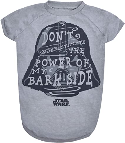 Star Wars Don't Underestimate The Power of my Bark Side Dog Tee | Star Was Dog Shirt | Large