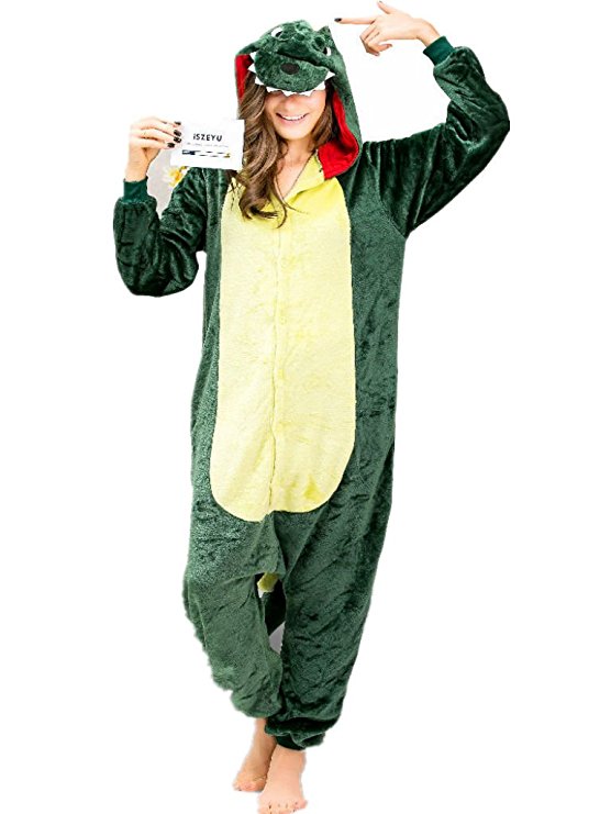 iSZEYU Unisex Adult Onesie Pajamas Animal Sleepwear for Christmas Party