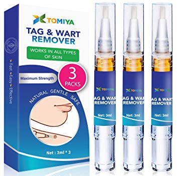 Tomiya Skin Tag Remover - Wart Remover - Quickly Remove Common And Plantar Warts - Corns - Callus (3 Packs)