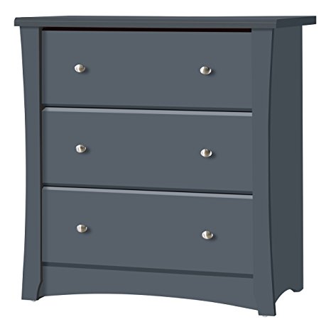 Storkcraft Crescent 3 Drawer Chest, Grey