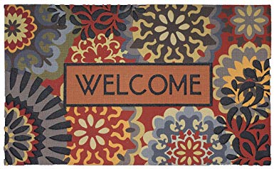 Mohawk Home Doorscapes Dimensional Scatter All All Weather Rubber Durable Non Slip Entry Way Indoor/Outdoor Welcome Door Mat, 18 x 30 Inch,