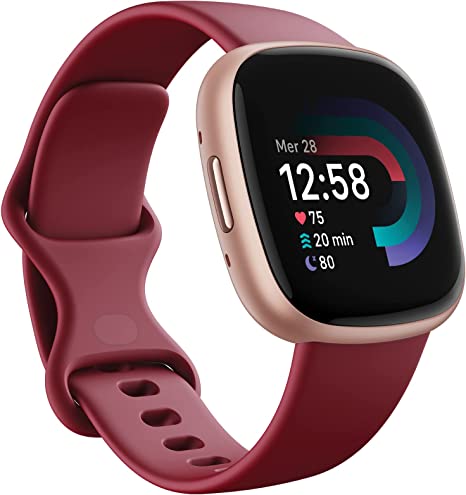 Fitbit Smartwatch per Il Fitness Versa 4 con GPS Integrato, Fino a 6 Giorni di autonomia e Compatibile con Android e iOS