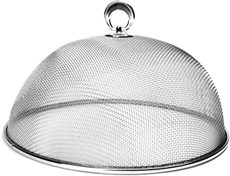 Fox Run 6311 Round Mesh Food Cover, Chrome, 11.75-Inch