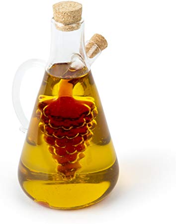 Fox Run 7059 Oil and Vinegar Bottle, Grapes, Clear