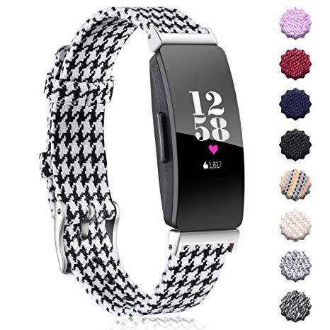 Maledan Replacement for Fitbit Inspire HR & Inspire Bands Women Men Large Small, Woven Fabric Accessories Strap Wrist Band Compatible with Fitbit Inspire & Inspire HR Fitness Tracker & Ace 2