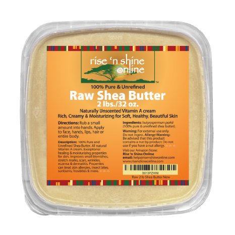 Bulk Raw Shea Butter (32 oz) with RECIPE EBOOK - Perfect for All Your DIY Home Recipes Like Soap Making, Lotion, Shampoo, Lip Balm and Hand Cream - Organic Unrefined Ivory Shea for Soft Skin and Hair