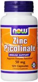 NOW Foods Zinc Picolinate 120 Capsules  50mg