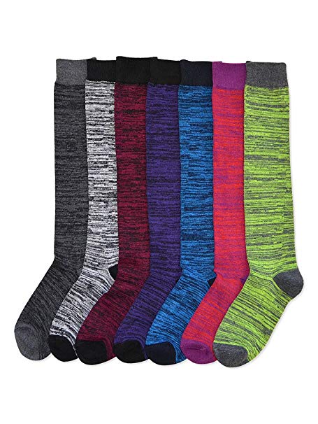 Mamia Women's Fancy Design Multi Color Knee High Socks (6 pairs)