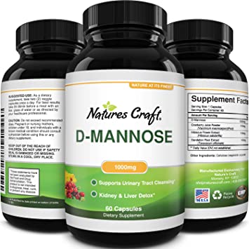 D Mannose with Cranberry Extract Capsules - D Mannose Capsules for Kidney Cleanse Liver Support and Urinary Tract Health for Women - D-Mannose with Cranberry Powder and Dandelion Extract Capsules