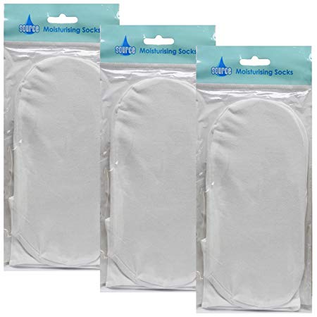 Source Healthcare Cotton Moisturising Cream Retainer Super Soft Overnight Socks, 3 Pair