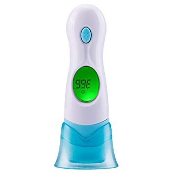 Digital Forehead and Ear Thermometer, Infrared Mini Temporal Infant Thermometers for Fever Infant Kids Child Adult Patient(Blue)