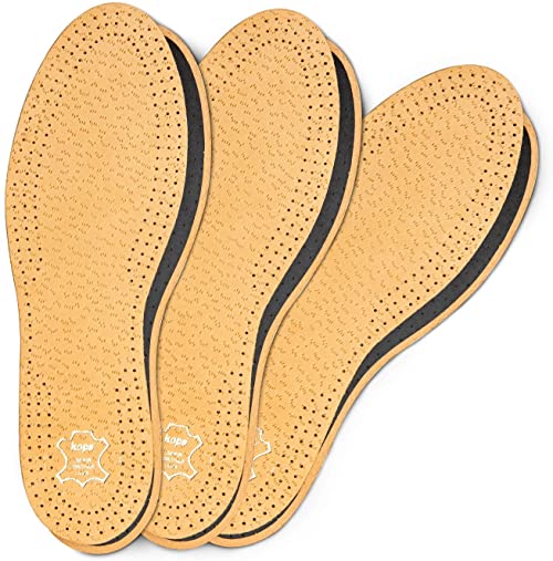 3 Pairs Shoe Insoles, Quality Vegetable Sheepskin Leather, with Activated Carbon