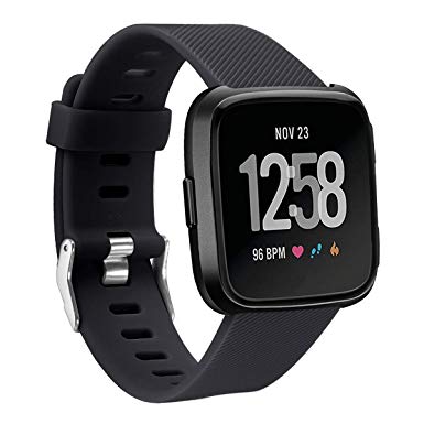 Sport Band for Fitbit Versa, Soft Silicone Strap Replacement Wristband Fitbit Versa Smart Fitness Watch