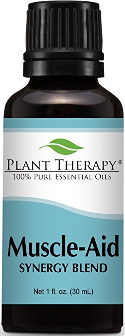 Plant Therapy Muscle Aid Synergy Essential Oil Blend. 100% Pure, Undiluted, Therapeutic Grade. Blend of: Wintergreen, Camphor and Pine. 30 mL (1 Ounce).