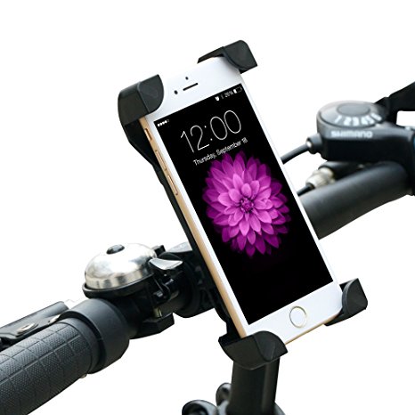 Bike Phone Mount Bicycle Holder, Yoassi Universal Cycle Adjustable Holder Cradle for iPhone 6 6  6S 5S, Samsung Galaxy S8 S7 S6 S5 S4 S3,Note 3 4 5, Nexus, LG and GPS,and Other Compatible Devices