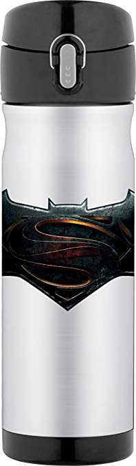 Thermos 16 Ounce Stainless Steel Commuter Bottle, Batman V Superman