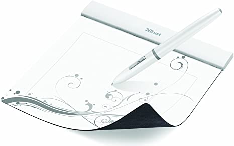 Trust Flex Graphics Tablet with Ultra-Thin Design and Ergonomic Wireless Pen - 6 x 4.6 Inches