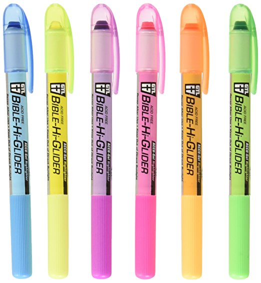 Accu-Gel Bible Highlighter Study Kit (Pack of 6)