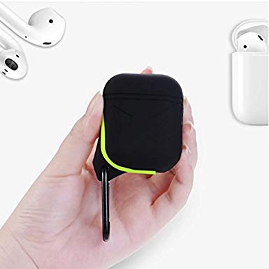 Alltravel Protective Cover for Airpod Case, Airpod Case, Silicon Eco Skin, Shake, Shock and Water Proof, Use with The Skin on Design, Easy to go Carabiner, Light Weight and Durable