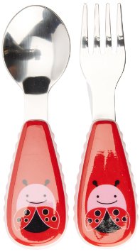 Skip Hop Zootensils Fork and Spoon Utensil Set, Livie Ladybug