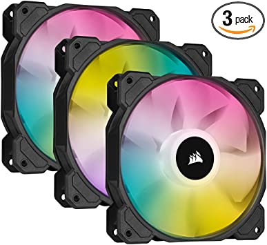 CORSAIR iCUE SP120 RGB Elite Performance 120mm PWM Triple Fan Kit with iCUE Lighting Node CORE