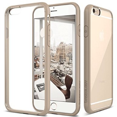 iPhone 6 Case, Caseology® [Fusion Series] Scratch-Resistant Clearback Cover [Beige] [Dual Bumper] for Apple iPhone 6 (2014) & iPhone 6S (2015) - Beige