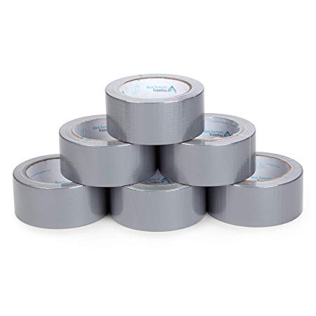 Blue Summit Supplies 6 Pack Duct Tape Multi Pack, Tear by Hand Design, Silver, Strong 7mil Thickness, Commercial Grade Strength, 30 Yard Length, 180 Total Yards