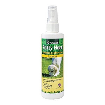 NaturVet Potty Here Training Aid Spray for Puppies and Dogs, Liquid, Made in USA