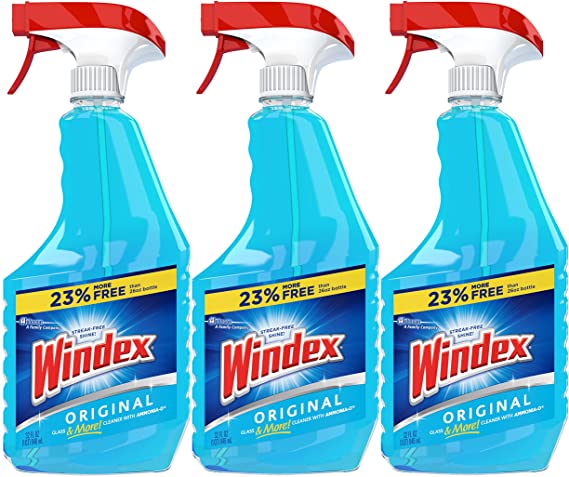 Windex Glass & Multi Surface Cleaner, 32 Oz, Pack of 3