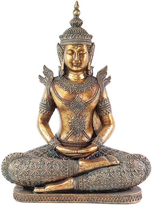 Feng Shui 12" Bronze Buddha Dhyani Mudra Home Decor Peace Statues(G16516)~ We pay your sales tax
