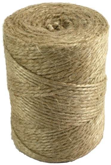 Kel-Toy 2 Ply Uncoated Heavy Duty Jute Rope for Crafts, 195-Yard, Natural