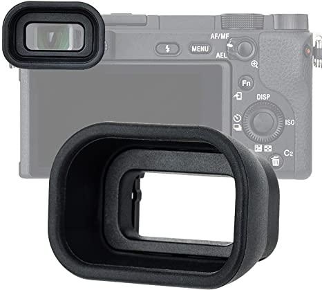 JJC KIWIFOTOS Ergonomic Long Camera Eye Cup for Sony Alpha a6600 a6500 a6400, a6600 Eyecup, a6500 Eyecup, a6400 Eyecup, Sony a6600 Eye Piece, Viewfinder Replaces Sony EP17 Eyecup, Soft Silicone