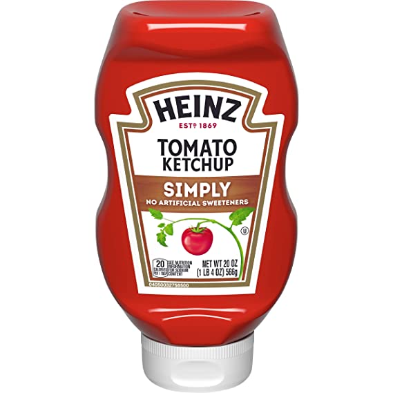 Heinz Simply Tomato Ketchup (20oz Bottle, Pack of 12)