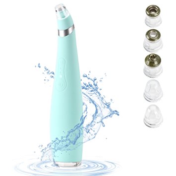 Blackhead Remover, Iwotou Electronic Vacuum Facial Pore Cleaner Diamond Microdermabrasion Device, Skin Peeling Acne Remover Comedone Suction Acne Extractor Removal Machine (Soft Blue)