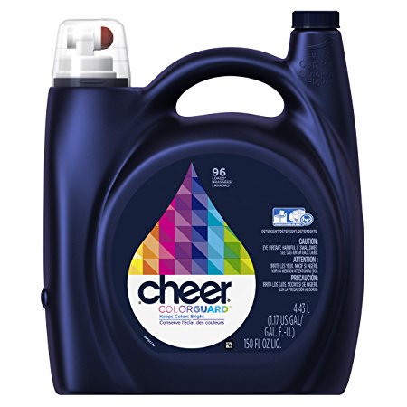 Cheer 2x Ultra Liquid Detergent He Fresh Clean Scent 96 Loads, 150 Fluid Ounce