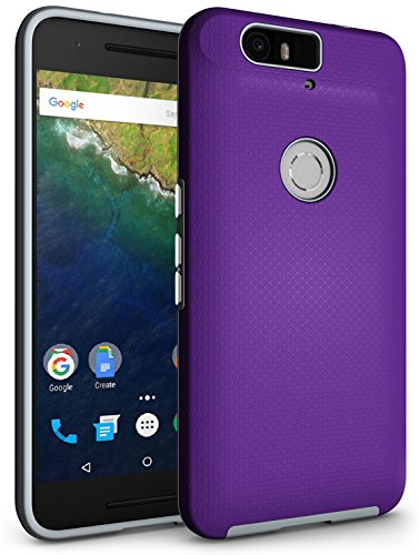 Nexus 6P Case, CellEver Grip Cover [Drop Protection] Hybrid TPU & PC Shell [Shock proof] Lightweight Holder for Google Nexus 6P (2015) - Purple