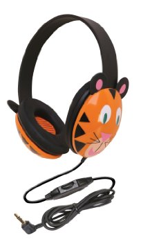 Califone 2810-TI Kids Stereo and PC Headphones, Tiger Design