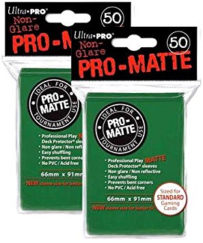 Ultra Pro PRO-MATTE (100 Count) Green Deck Protector Sleeves - Magic the Gathering