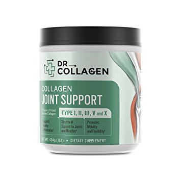 Dr. Collagen, Collagen Joint Support - High-Quality Blend of Bovine, Chicken, Fish, and Egg Collagens, Providing Collagen Types I, II, III, V and X