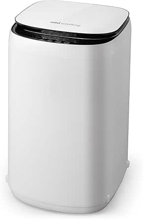 COSTWAY 7.7 Lbs Portable Washing Machine, 0.78 Cu.ft Full Automatic Laundry Machine with 10 Preset Programs, 3 Water Levels, Compact Washer and Spinner Combo for RVs Dorms Apartments, White