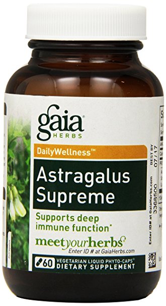 Gaia Herbs Astragalus Supreme Liquid Phyto-Capsules, 60 Count