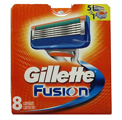 Gillette Fusion Razor Refill Cartridges -Made in USA - Free Gift Included (8 Count)