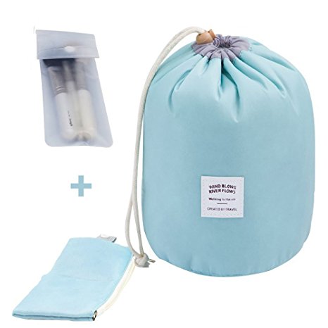 Tancendes Waterproof Travel Bag Makeup bag Cosmetic Bag Travel Kit Organizer Bathroom Storage Cosmetic Bag Carry Case Toiletry Bag Multifunctional bucket toiletry bag