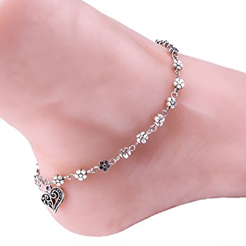 Changeshopping Women Silver Bead Chain Anklet Ankle Bracelet Barefoot Sandal Beach Foot