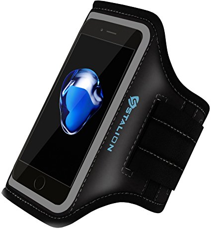 Stalion Sports Running Exercise Gym Armband Case Cover for Apple iPhone 7 Plus (5.5")(Jet Black)