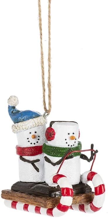MIDWEST-CBK S'Mores on Candy Cane Toboggan Ride Ornament