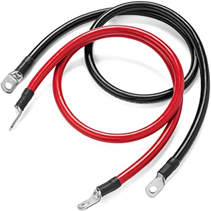 Renogy 5' 4/0 Awg Battery Inverter Cables, Black & Red