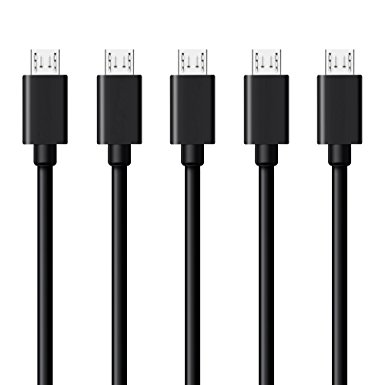 Micro USB Cable - WhaleStone 5 Pack Micro USB 3ft Premium Android Cable High Speed USB 2.0 A Male to Micro B Sync and Charging Cables for Samsung, Nexus, LG, Motorola, Android Smartphones and More